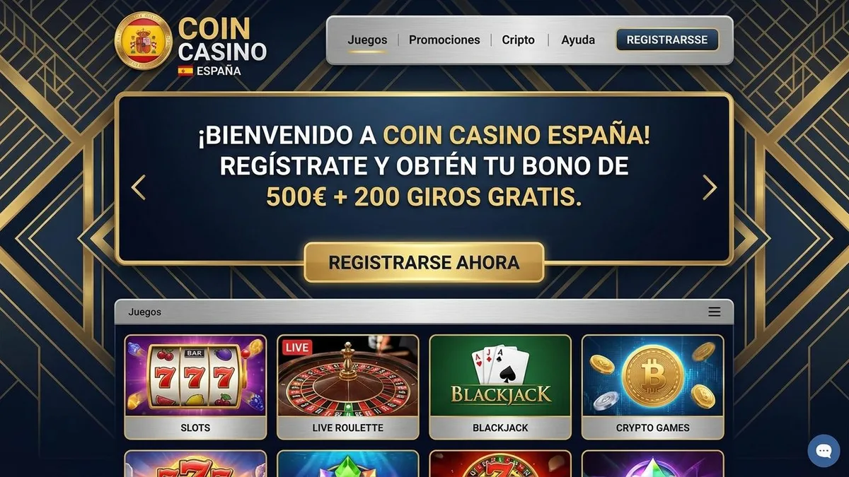 Registro con bono en Coin Casino